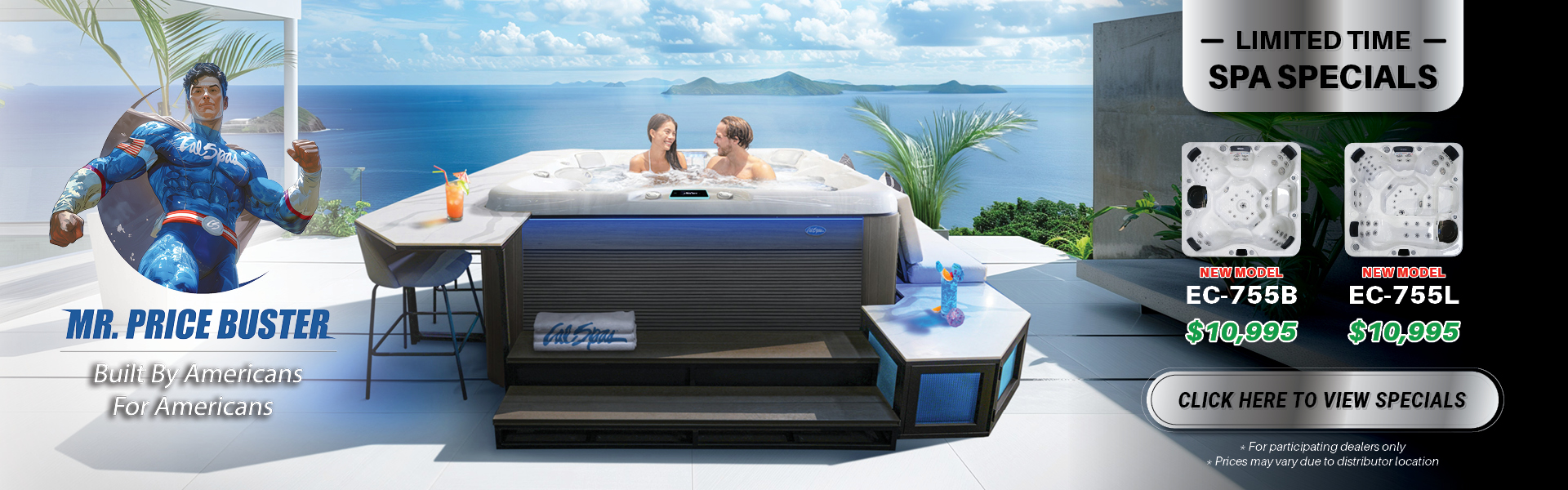 Calspas hot tub being used in a family setting - Redford